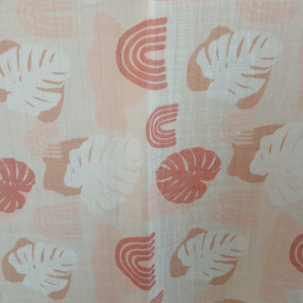 Sweet Sweet Honey Hawaii Bamboo Swaddle Blanket 45" x 43" pink rainbows tropical - Picture 13 of 13